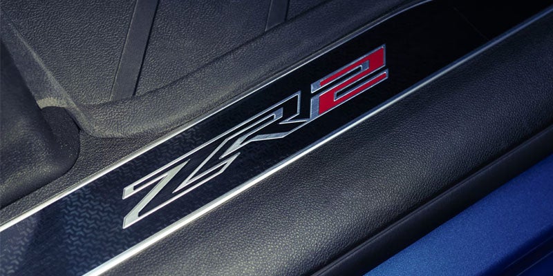 Chevrolet Silverado ZR2 interior door sill badge detail