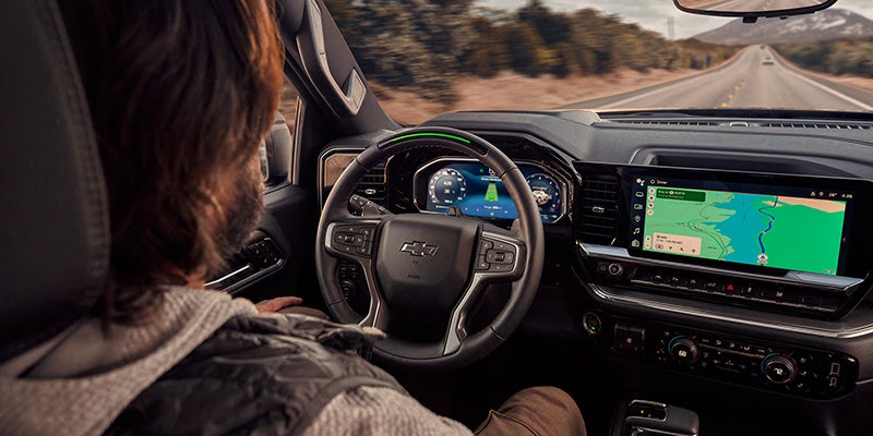 Chevrolet Silverado 1500 interior dashboard with infotainment display